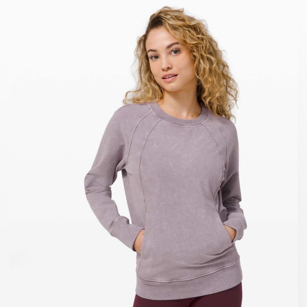 LULULEMON Scuba Crew Washed Lunar Rock 4 - Picture 3 of 11